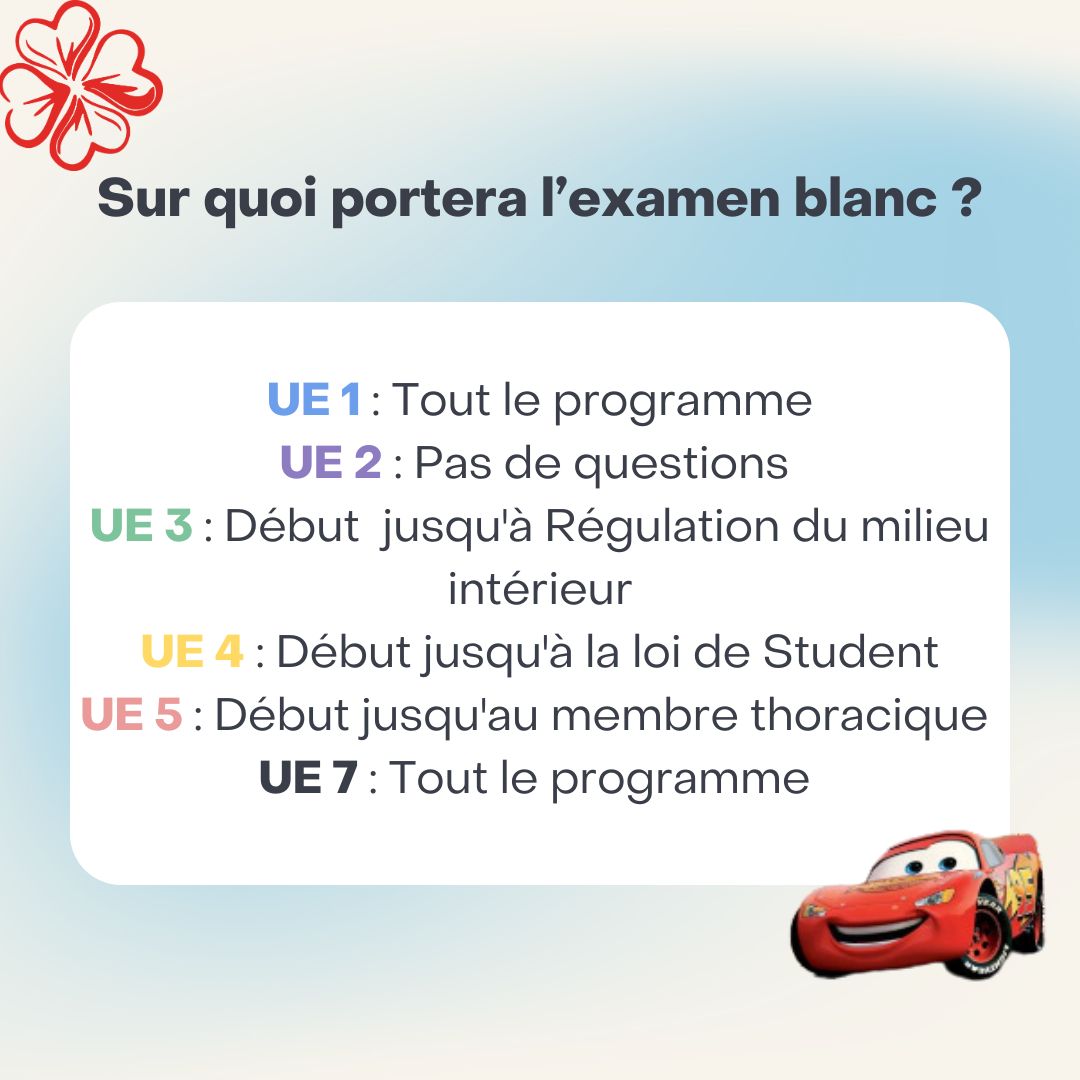 Programme examen blanc S1.1